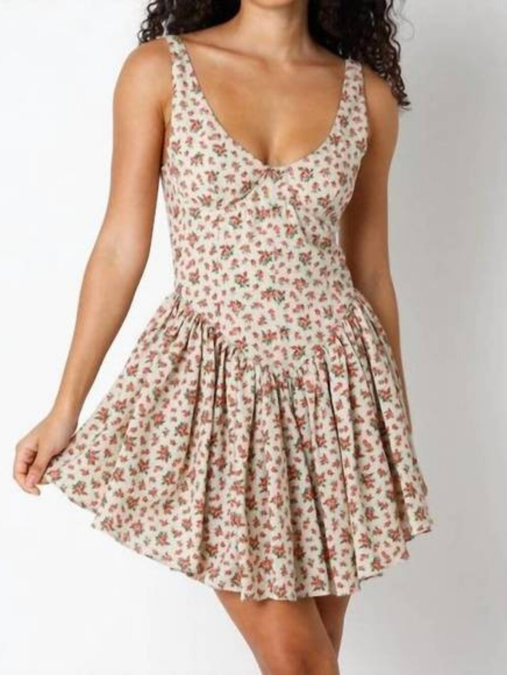 Olivaceous Cameron 100% Linen Floral Dress Size Largw